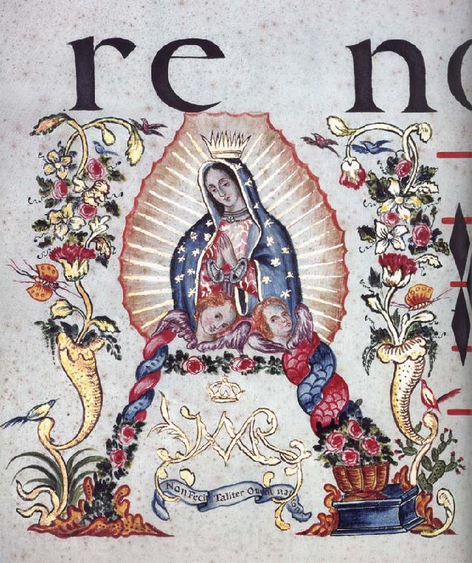 unknow artist Devotion to the virgin of Guadalupe Norge oil painting art